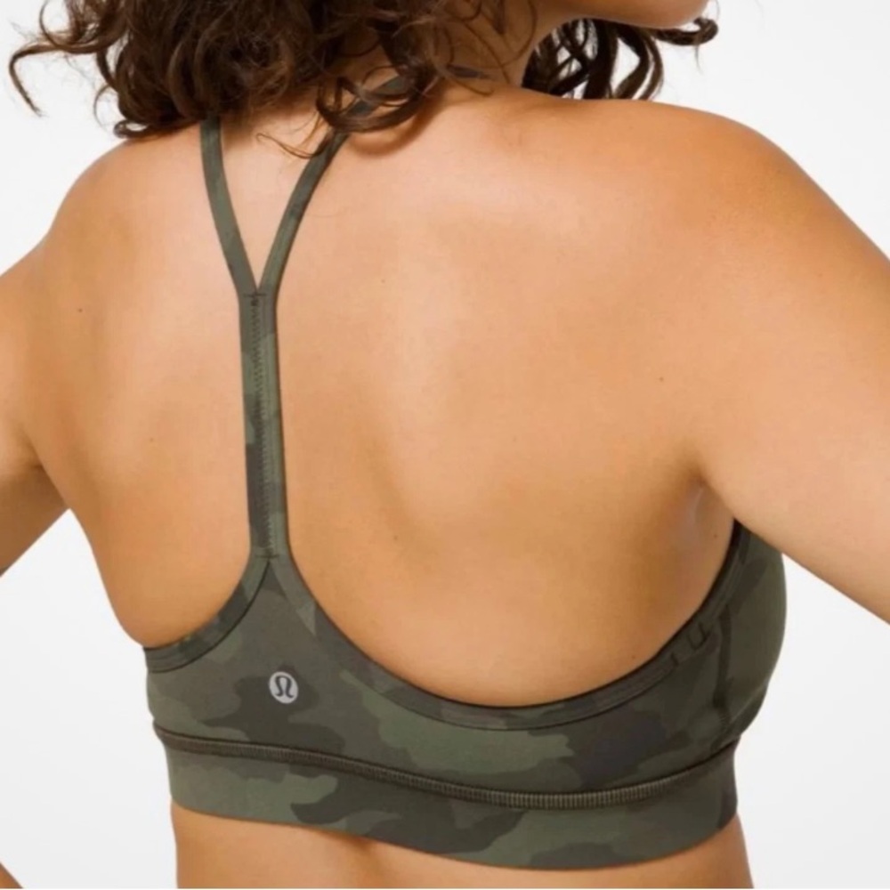 Lululemon Flow Y Bra Size 8 Light Support Nulu Camo Print A–C Cups - Picture 2 of 9